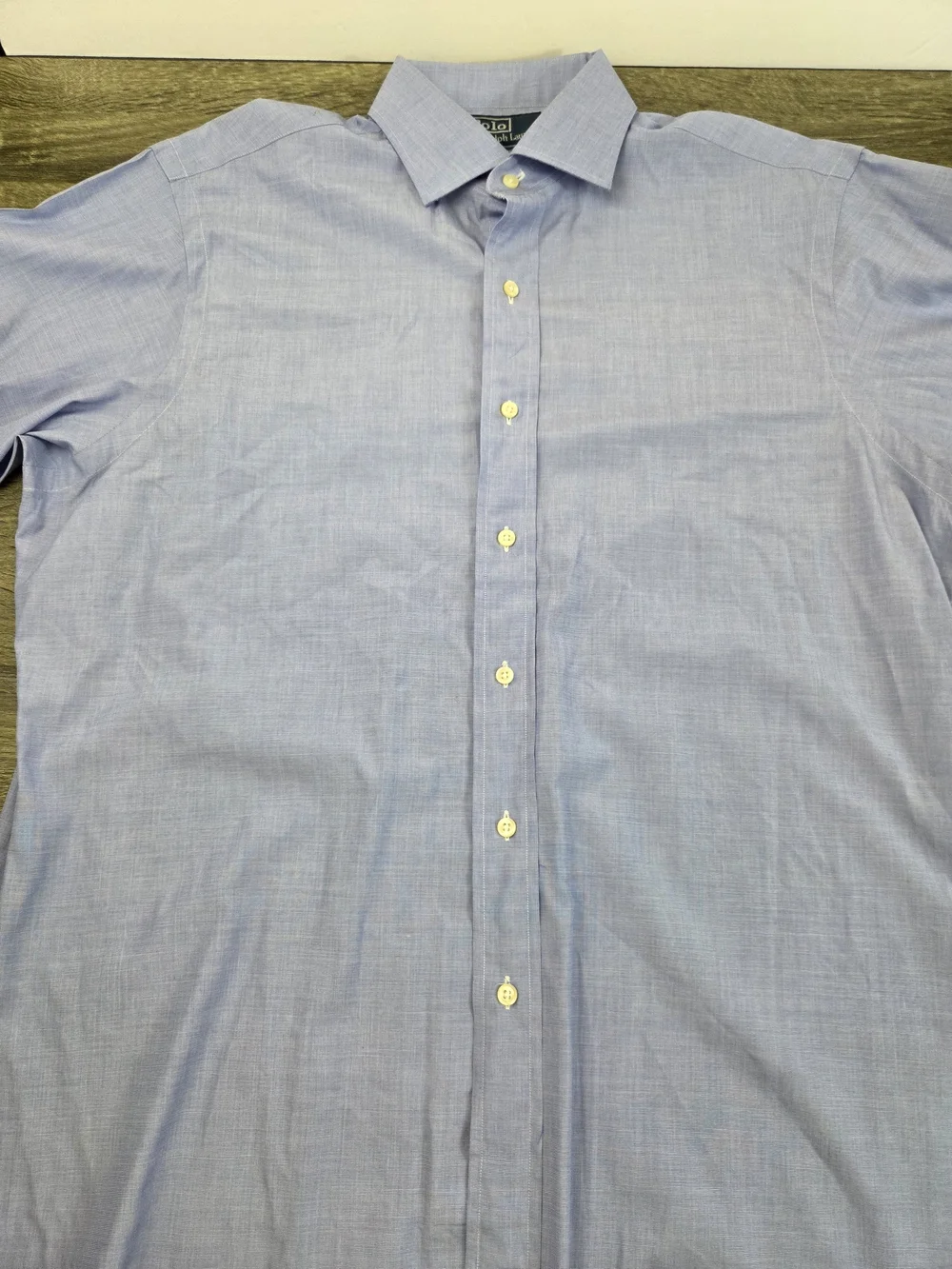 Polo Ralph Lauren Regent Dress Shirt Men's 16.5 - 32/33 Blue Cotton Preppy